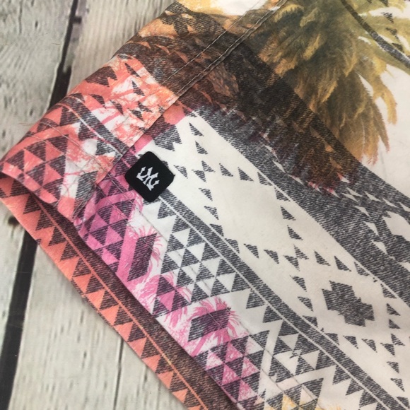 Micros Mens Tropical Palm Swim Trunks w/ pockets Lg - Picture 4 of 7